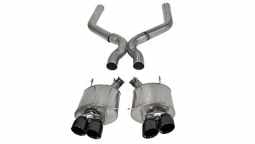 Corsa 14323BLK 3.0 Inch Axle-Back Plus X-Pipe Sport Dual Exhaust Black 4.0 Inch Tips 13-14 Mustang S
