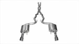 Corsa 14328 3.0 Inch Cat-Back Xtreme Dual Exhaust 4.5 Inch Polished Tips 15-17 Ford Mustang GT Fastb