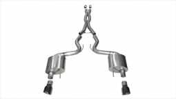 Corsa 14328BLK 3.0 Inch Cat-Back Xtreme Dual Exhaust 4.5 Inch Black Tips 15-17 Ford Mustang GT Fastb