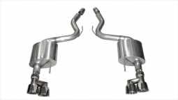 Corsa 14334 3.0 Inch Axle-Back Sport Dual Exhaust Polished 4.0 Inch Tips 15-Present Mustang GT Fastb