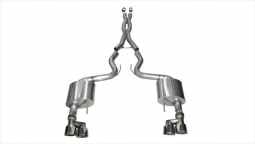 Corsa 14335 3.0 Inch Cat-Back Xtreme Dual Exhaust 4.0 Inch Polished Tips 15-Present Ford Mustang GT 