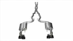Corsa 14335BLK 3.0 Inch Cat-Back Xtreme Dual Exhaust 4.0 Inch Black Tips 15-Present Ford Mustang GT 