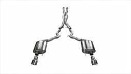 Corsa 14341 3.0 Inch Cat-Back Sport Dual Exhaust 4.5 Inch Polished Tips 15-17 Ford Mustang GT Conver