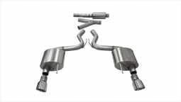 Corsa 14343 3.0 Inch Cat-Back Sport Dual Exhaust 4.5 Inch Polished Tips 15-17 Ford Mustang EcoBoost 