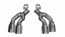 Corsa 14359 Two Twin 4.0 Inch Polished Tips Clamps Included Dual Rear Exit For Corsa Cadillac CTS-V 