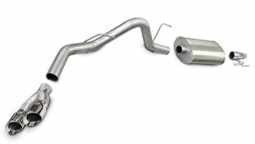 Corsa 14392 3.0 Inch Cat-Back Sport Single Side Exit Exhaust 4.0 Inch Polished Tips 11-14 Ford F150 
