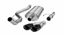 Corsa 14393BLK 3.0 Inch Cat-Back Sport Single Side Exit Exhaust 4.0 Inch Black Tips 11-14 Ford F150 