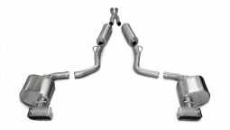Corsa 14436 2.5 Inch Cat-Back Xtreme Dual Rear Exhaust GTX Polished Tips 09-10 Dodge Challenger R/T 