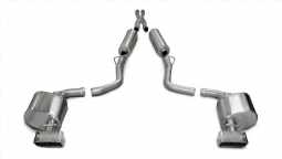 Corsa 14437 2.5 Inch Cat-Back Xtreme Dual Rear Exhaust GTX Polished Tips 09-10 Dodge Challenger R/T 