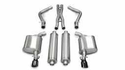 Corsa 14439BLK 2.5 Inch Cat-Back Xtreme Dual Rear Exhaust 3.5 Inch Black Tips (No Tow Hitch) 05-10 C
