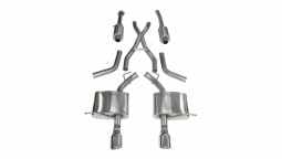 Corsa 14459 2.5 Inch Cat-Back Sport Dual Rear Exhaust 4.5 Inch Polished Tips 11-Present Dodge Durang