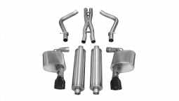Corsa 14464BLK 2.75 Inch Cat-Back Extreme Dual Exhaust 4.5 Inch Black Tips 12-14 Chrysler 300/Dodge 
