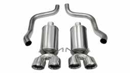 Corsa 14469 2.5 Inch Axle-Back Xtreme Dual Exhaust Polished 3.5 Inch Tips 05-08 Corvette 6.0L/6.2L