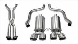 Corsa 14469CB4 2.5 Inch Cat-Back Xtreme Dual Exhaust Polished 3.5 Inch Tips 05-08 Corvette C6 Manual
