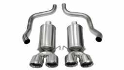 Corsa 14470 2.5 Inch Axle-Back Xtreme Dual Exhaust Polished 3.5 Inch Tips 09-13 Corvette 6.2L