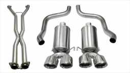Corsa 14470CB 2.5 Inch Cat-Back Xtreme Dual Exhaust Polished 3.5 Inch Tips 09-13 C6 Corvette 6.2L