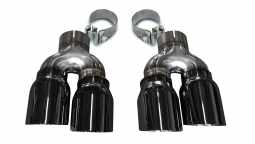 Corsa 14479BLK Two Twin 4.0 Inch Black Tips Clamps Included Dual Rear Exit For Corsa Cadillac ATS-V 