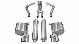 Corsa 14522 2.5 Inch Cat-Back Xtreme Dual Rear Exhaust 3.0 Inch Polished Tips 11-14 Dodge Charger R/