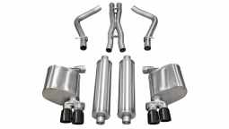 Corsa 14522BLK 2.5 Inch Cat-Back Xtreme Dual Rear Exhaust 3.0 Inch Black Tips 11-14 Dodge Charger R/