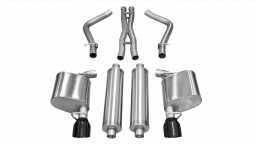 Corsa 14537BLK 2.5 Inch Cat-Back Xtreme Dual Rear Exhaust 4.5 Inch Black Tips 11-14 Chrysler 300 5.7