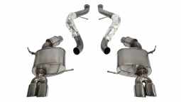 Corsa 14568 2.5 Inch Cat-Back Sport Dual Rear Exhaust 3.0 Inch Polished Tips 08-12 BMW M3 E92 Coupe/