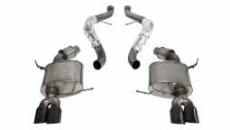 Corsa 14568BLK 2.5 Inch Cat-Back Sport Dual Rear Exhaust 3.0 Inch Black Tips 08-12 BMW M3 E92 Coupe/