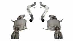 Corsa 14569 2.5 Inch Cat-Back Sport Dual Rear Exhaust 3.0 Inch Polished Tips 08-12 BMW M3 E90