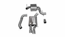 Corsa 14598 3.0 Inch Cat-Back Touring Single Rear Exhaust 3.0 Inch Polished Tips 06-10 Volkswagen Je