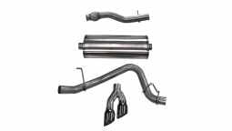 Corsa 14748BLK 3.0 Inch Cat-Back Sport Single Side Exit Exhaust 4.0 Inch Black Tips 15-Present Chevy