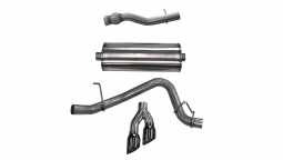 Corsa 14749BLK 3.0 Inch Cat-Back Sport Single Side Exit Exhaust 4.0 Inch Black Tips 15-Present Cadil