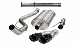 Corsa 14759BLK 3.0 Inch Cat-Back Xtreme Single Side Exit Exhaust 4.0 Inch Black Tips 11-14 Ford F150