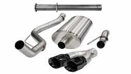 Corsa 14760BLK 3.0 Inch Cat-Back Xtreme Single Side Exit Exhaust 4.0 Inch Black Tips 11-14 Ford F150