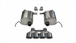 Corsa 14762 2.75 Inch Valve-Back Xtreme Exhaust Dual Rear Exit Quad 4.5 Inch Polished Tips 14-Presen