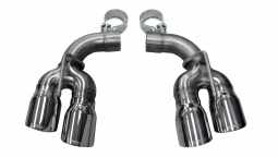 Corsa 14774 Two Twin 4.0 Inch Polished Tips Clamps Included Dual Rear Exit For Corsa Camaro SS/ZL1 E