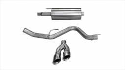 Corsa 14837 3.0 Inch Cat-Back Sport Single Side Exit Exhaust 4.0 Inch Polished Tips 15-Present Ford 