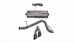 Corsa 14859BLK 3.0 Inch Cat-Back Sport Single Side Exhaust 4.0 Inch Black Tips 15-Present Chevy Taho