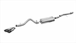 Corsa 14866BLK 3.5 Inch Cat-Back Sport Single Side Exit Exhaust 4.5 Inch Black Tips 14-Present Silve