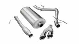 Corsa 14900 3.0 Inch Cat-Back Sport Single Side Exit Exhaust 4.0 Inch Polished Tips 09-13 Silverado/