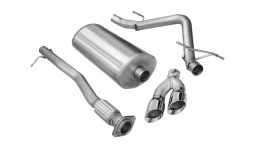 Corsa 14904 3.0 Inch Cat-Back Sport Single Side Exit Exhaust 4.0 Inch Polished Tips 09 Silverado/Sie