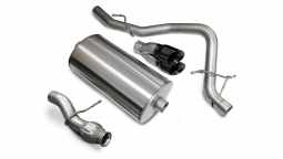Corsa 14912BLK 3.0 Inch Cat-Back Sport Single Rear Exit Exhaust 4.0 Inch Black Tips 09-14 Chevy Taho