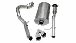 Corsa 14914 3.0 Inch Cat-Back Sport Single Side Exit Exhaust 4.0 Inch Polished Tips 09-13 Avalanche/