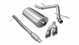 Corsa 14925 3.0 Inch Cat-Back Sport Single Side Exit Exhaust 4.0 Inch Polished Tips 10-13 Silverado/