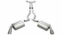 Corsa 14951 2.5 Inch Cat-Back Plus X-Pipe Sport Exhaust Dual Rear Exit 4.0 Inch Polished Tips 10-15 