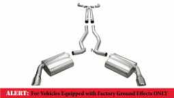 Corsa 14954 2.5 Inch Cat-Back Plus X-Pipe Sport Exhaust Dual Rear Exit 3.5 Inch Polished Tips 10-13 