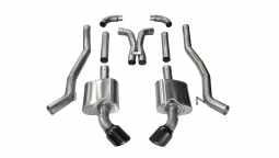 Corsa 14968BLK 3.0 Inch Cat-Back Plus X-Pipe Xtreme Exhaust Dual Rear Exit 4.5 Inch Black Tips 10-15