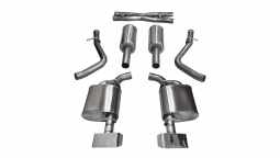 Corsa 14975 2.5 Inch Cat-Back Xtreme Dual Rear Exit Exhaust GTX2 Polished Tips 15-16 Dodge Challenge