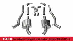 Corsa 14976 3.0 Inch Cat-Back Plus X-Pipe Xtreme Exhaust Dual Rear Exit No Tips 10-13 Chevrolet Cama
