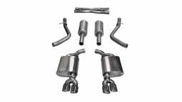 Corsa 14986 2.5 Inch Cat-Back Sport Dual Rear Exit Exhaust 3.5 Inch Polished Tips 15-16 Dodge Challe