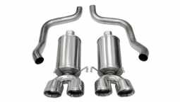 Corsa 21010 Corvette 2.5 Inch Axle-Back Dual Rear Exit with Twin 4.5 Inch Polished Pro-Series Tips X