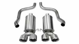 Corsa 21012 Corvette 2.5 Inch Axle-Back Dual Rear Exit with Twin 4.5 Inch Polished Pro-Series Tips X